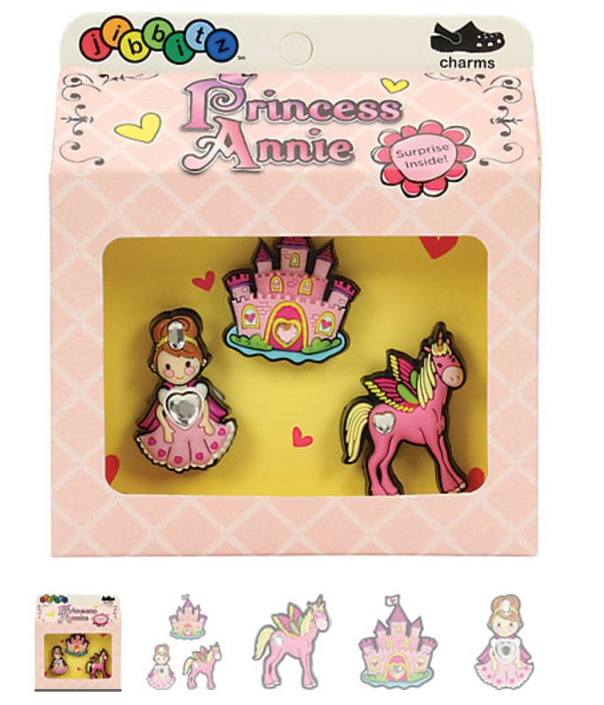 Princess Annie 3-pack Crocs Shoe Charms