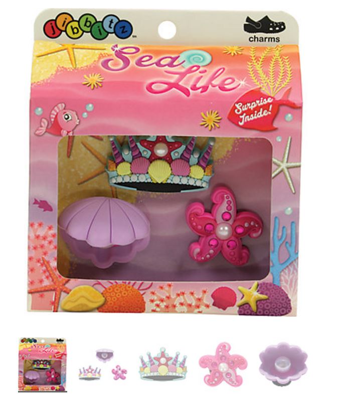 Sea Life Girls’ 3-pack Crocs Shoe Charms