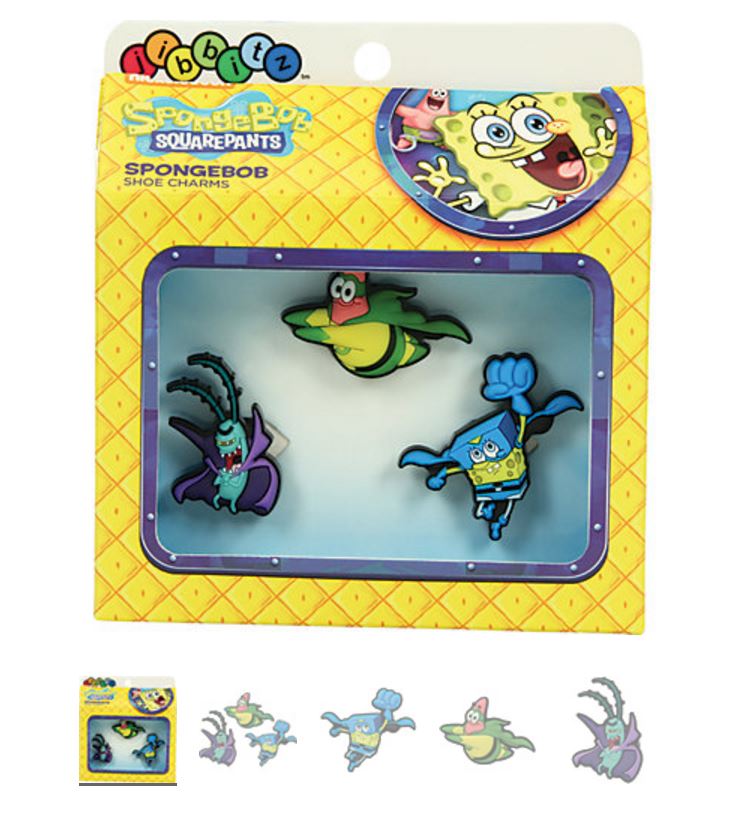 spongebob and patrick croc charms